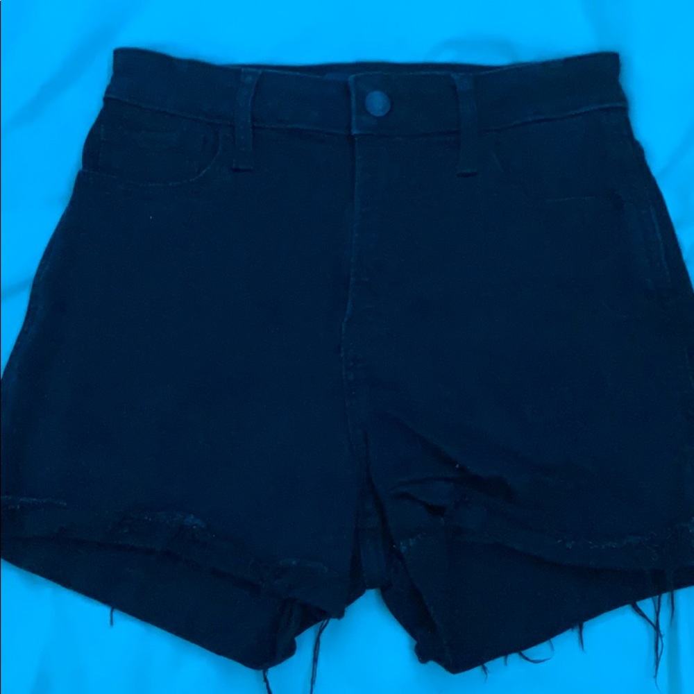 black Jean shorts